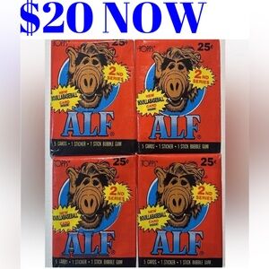 4 PACKS ALF 1987 Topps Trading Cards Wax Pack